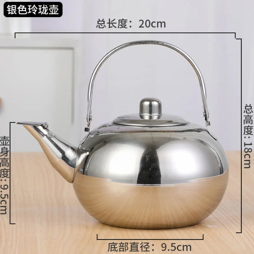 Afralia™ Stainless Steel Tea Kettle with Infuser Filter, Coffee & Green Tea Cookware