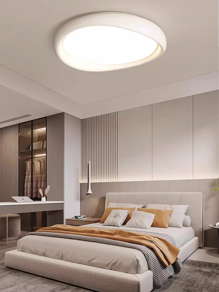 Afralia™ Minimalist LED Round Ceiling Lights for Modern Living Room and Bedroom