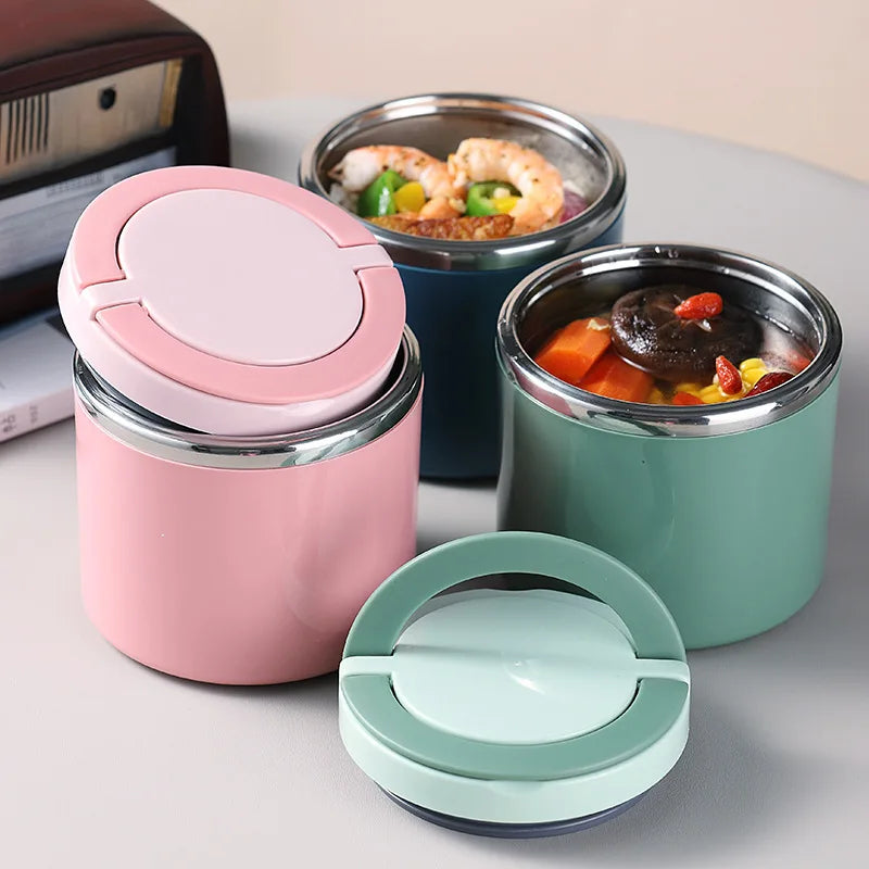 Afralia™ Stainless Steel Soup Thermos Food Jar Insulated Lunch Container Bento Box