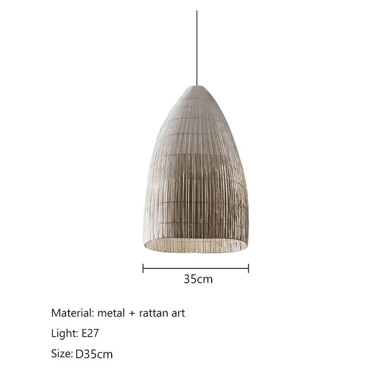 Afralia™ Rattan Art LED Pendant Lights for Home Decor and Dining Room