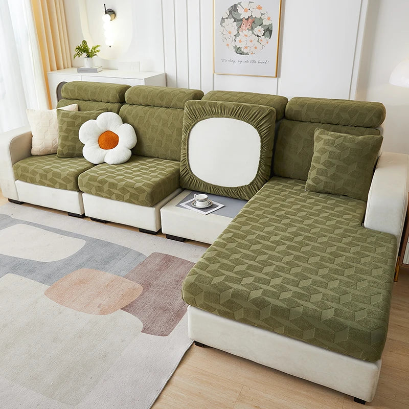 Afralia™ Jacquard Sofa Seat Cover: Stretchable, Washable & Removable Protector