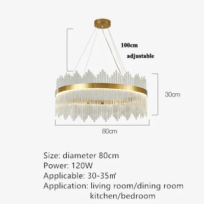 Afralia™ Crystal Pendant Chandelier Remote Control Dimmable LED Lighting