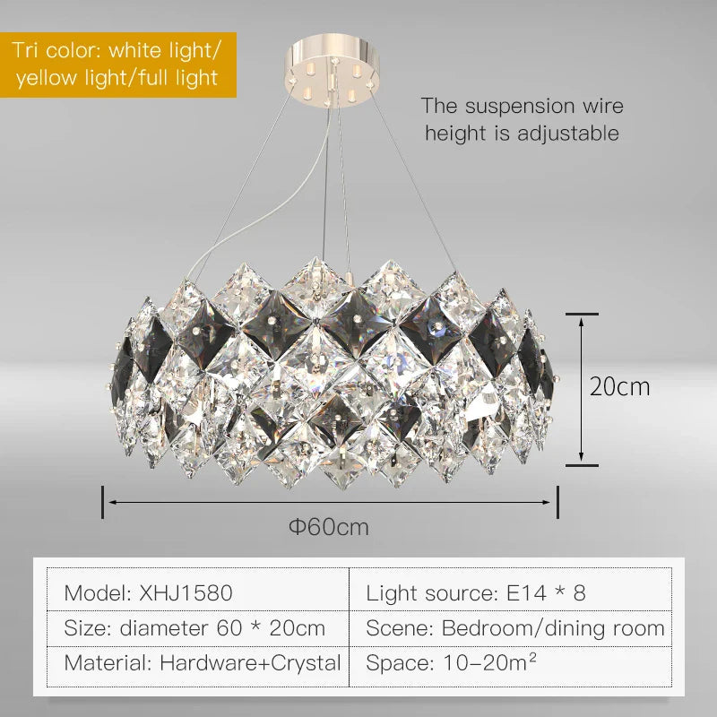 Afralia™ Crystal Chandelier: Postmodern Luxury Pendant for Living Room, Bedroom, and Restaurant