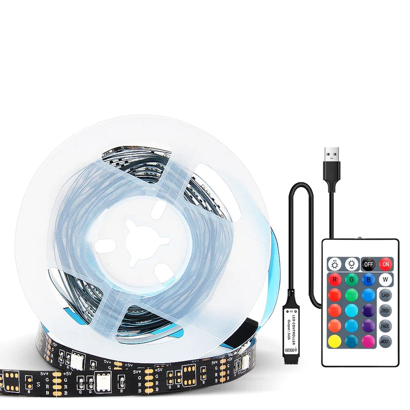 Afralia™ Bluetooth RGB 5050 LED Strip Lights with USB Phone APP Control