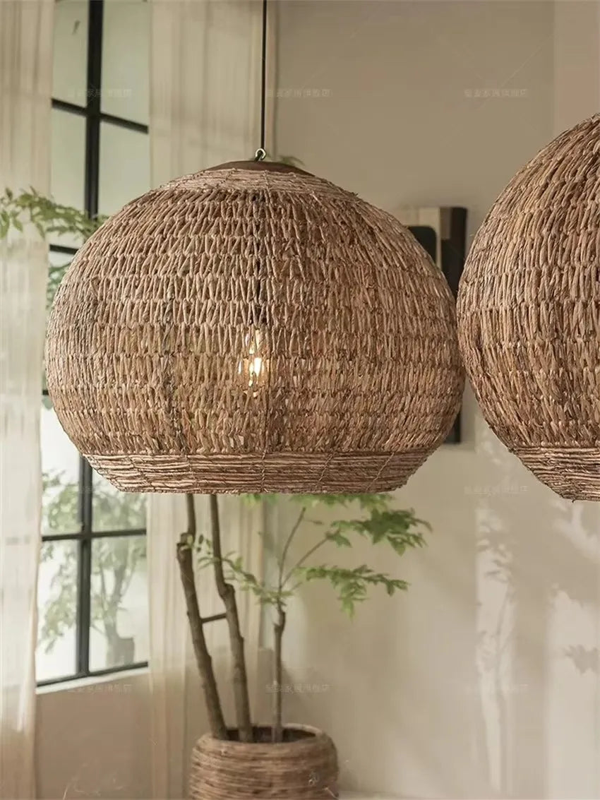 Afralia™ Wabi Sabi Vine Art Chandelier, Retro Countryside Lighting for Southeast Asian Style