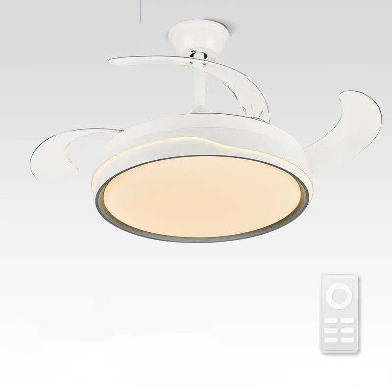 Afralia™ Ceiling Fan Light Remote Control LED Lamp for Bedroom, Dining Room Home Appliance
