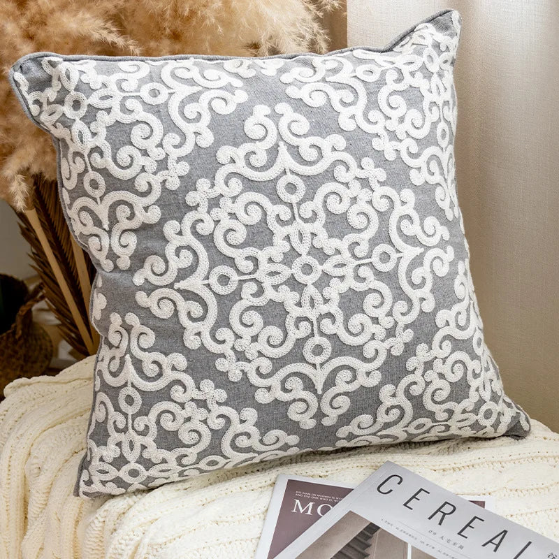 Afralia™ Ethnic Pattern Cushion Cover with Tassels 45x45cm for Cozy Home Decoration