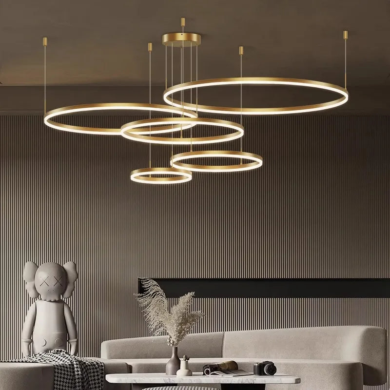 Afralia™ Modern LED Pendant Chandelier for Living Room Dining Room Indoor Lighting