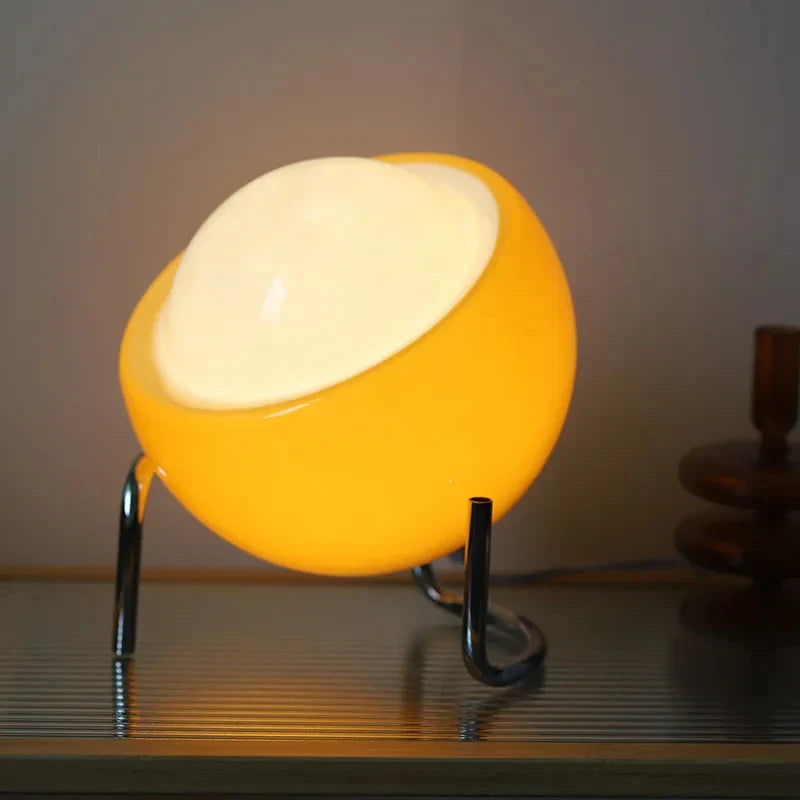 Afralia™ Glass Table Lamp: Nordic LED Retro Night Light for Bedroom and Living Room