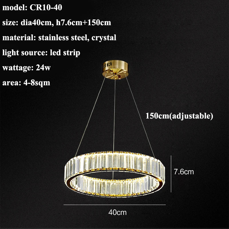 Afralia™ Modern Crystal Chandelier for Living Room Bedroom Kitchen Dining Room