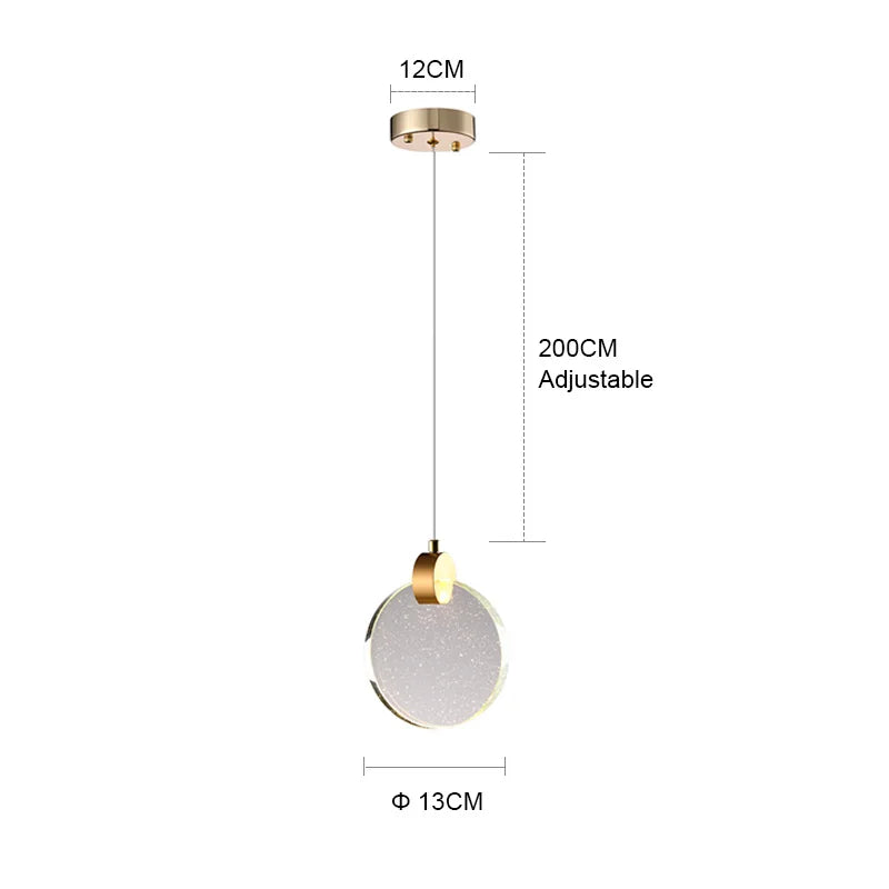 Afralia™ Modern Crystal Chandelier LED Pendant Lamp for Home Decoration