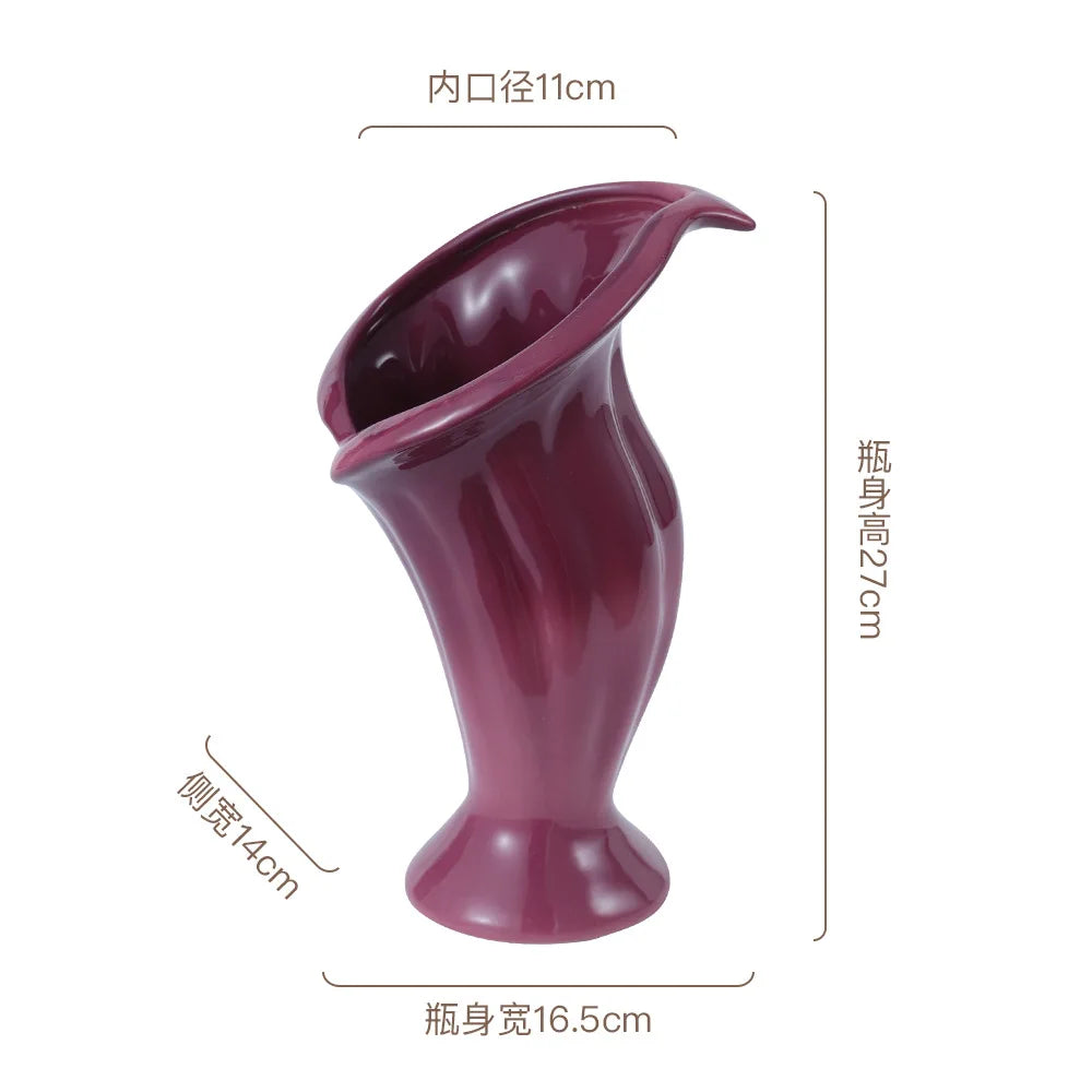 Afralia™ Calla Lily Gradient Ceramic Vase Handicrafts Home Decoration