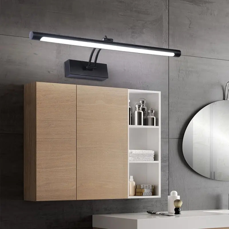 Afralia™ LED Mirror Light for Bathroom Wall Decor - Simulated Daylight Linear Gallery Light