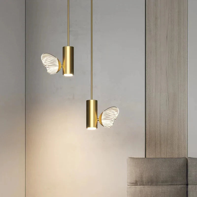 Afralia™ Nordic Butterfly LED Pendant Indoor Ceiling Lamp - Modern Living Room Decoration