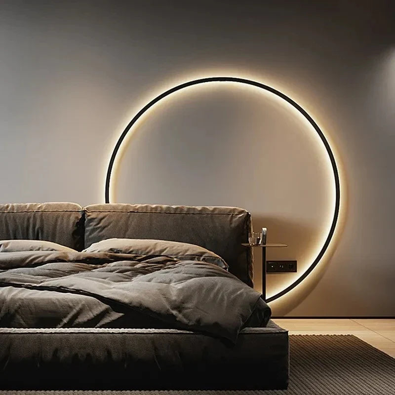 Afralia™ Round LED Wall Lamps for Bedroom & Living Room Decor