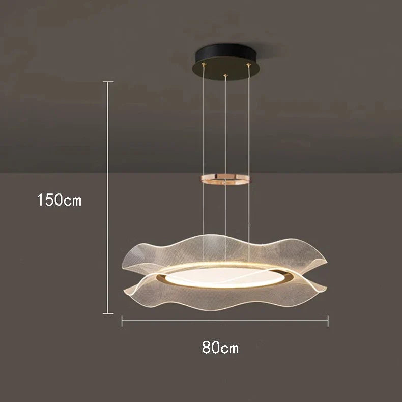 Afralia™ Round Modern LED Ceiling Chandelier for Living Room and Dining Room