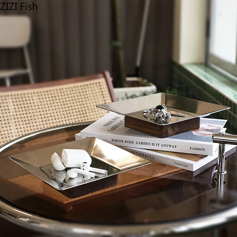 Afralia Acacia Wooden Fruit Bowl Tray for Living Room Coffee Table Décor