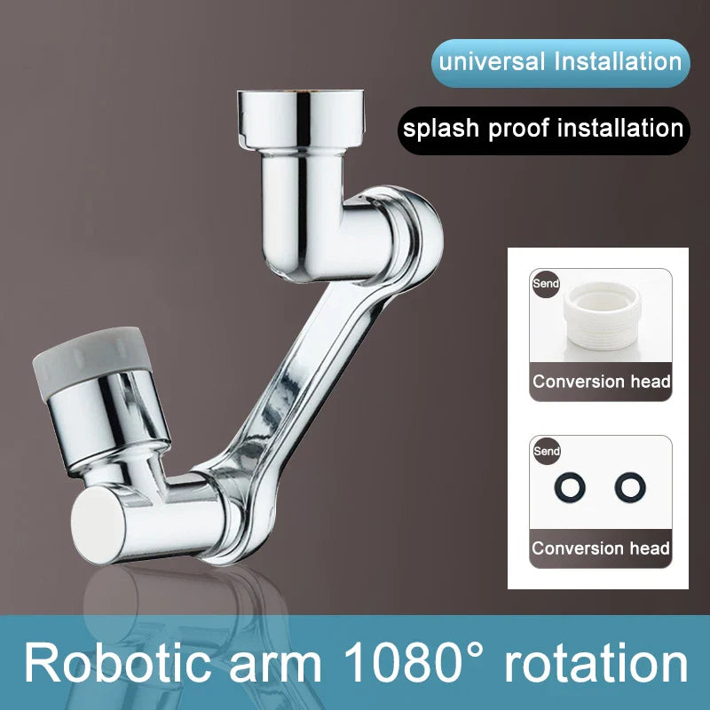 Afralia™ Rotating Faucet Extender with 2 Modes – Anti-Splash Bubbler Nozzle for Kitchen Tap