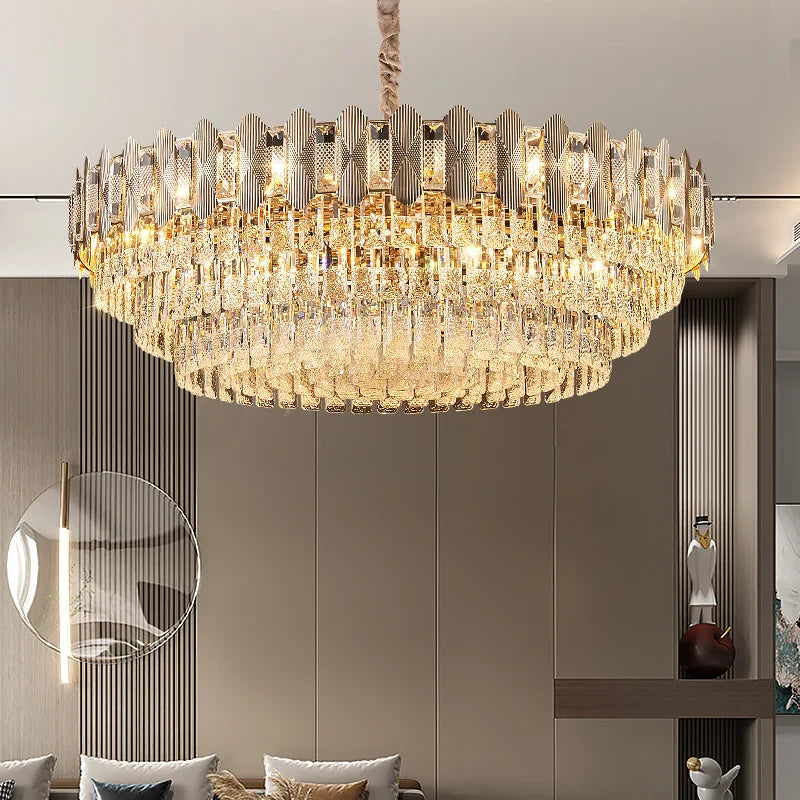 Afralia™ Nordic Crystal Chandelier: Elegant European Luxury for Living & Dining Room