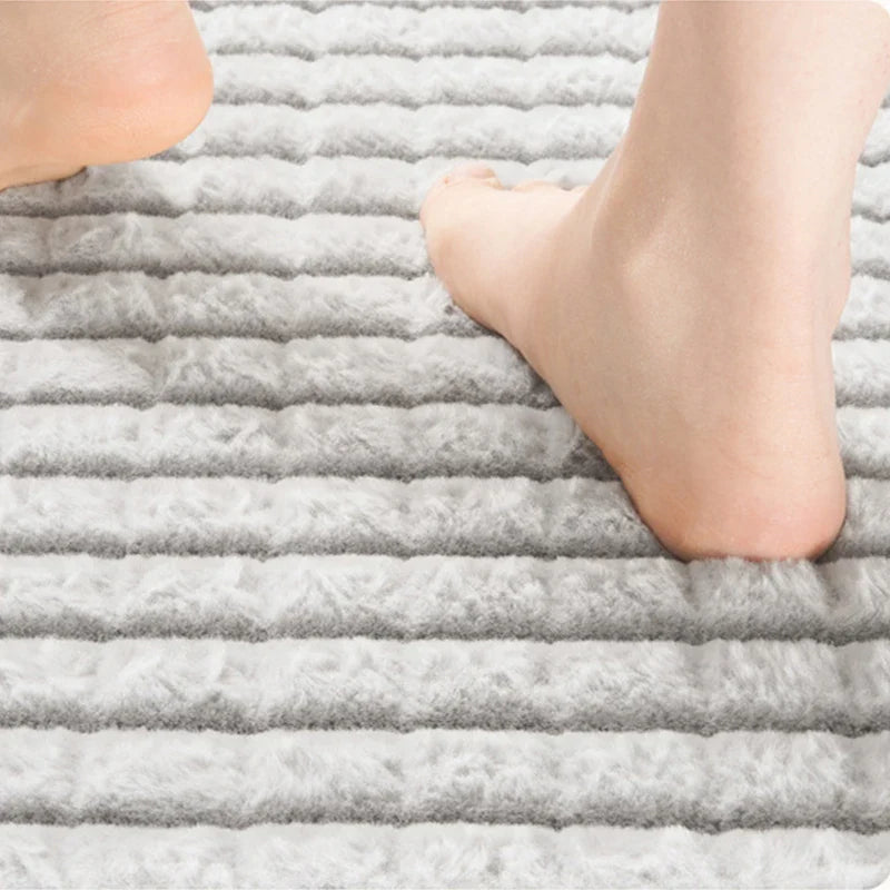 Afralia™ Plush Rabbit Bathroom Rug: Absorbent, Soft, Anti-Slip, Quick-Drying Bath Mat