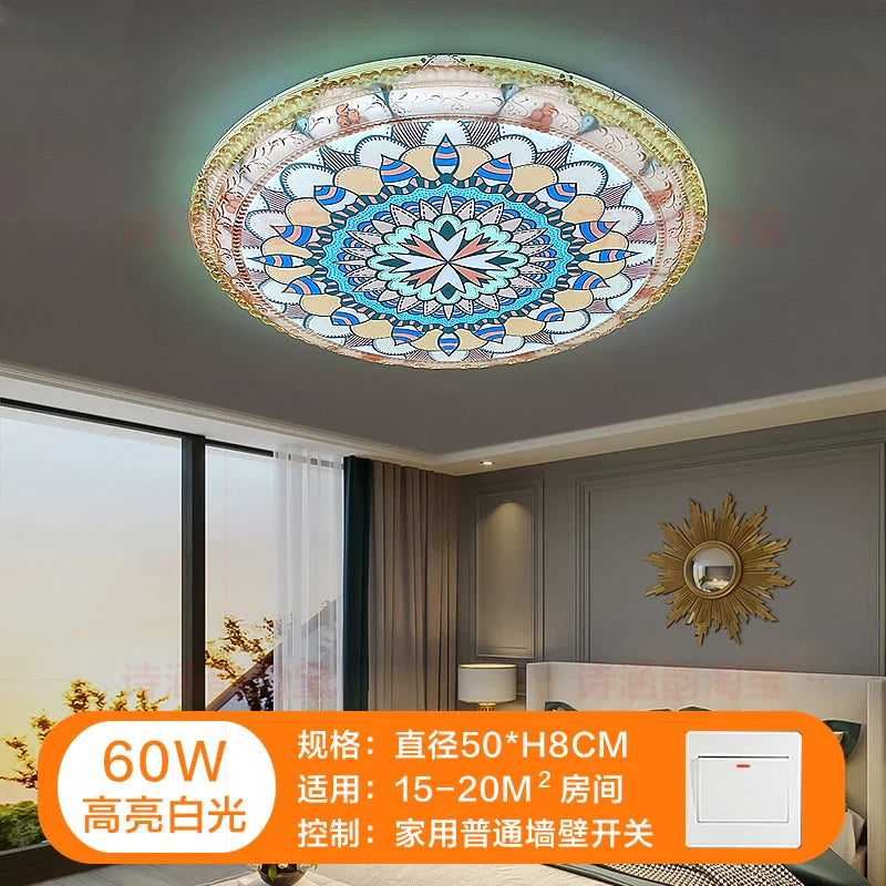 Afralia™ Bohemian Romantic Art Decor Ceiling Lamp 50cm for Living Room and Bedroom