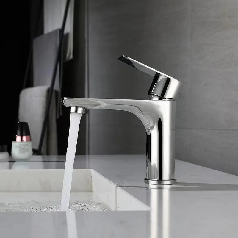 Afralia™ High Spout Luxury Hot Cold Water Basin Faucet for Bathroom Toilet Bathtub