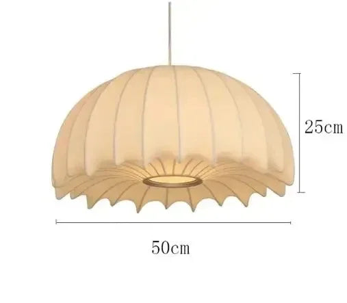 Afralia™ Silk Cocoon Pendant Light for Living Room Bedroom Dining Decor