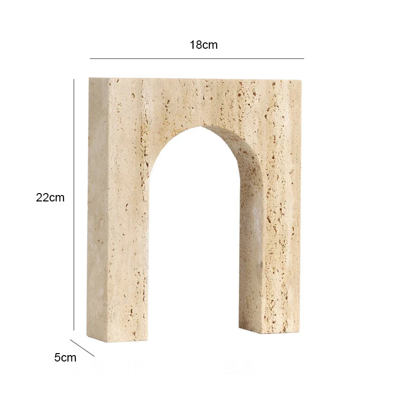 Afralia™ Marble Archway Stone Table Decoration Crafts - Luxury Minimalist Geometric Home Decor