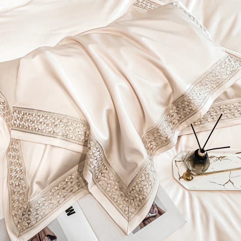 Afralia™ Luxury Embroidered 4-Piece Bedding Set