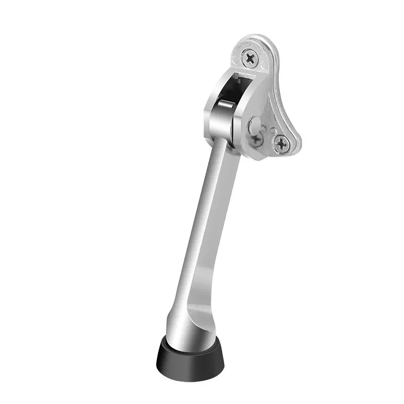 Afralia™ Stainless Steel Telescopic Door Stopper - Spring Loaded Step-On Holder