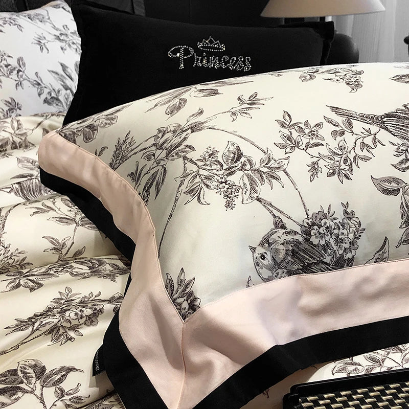 Afralia™ Luxury Vintage Egyptian Cotton Bedding Set with Digital Printing