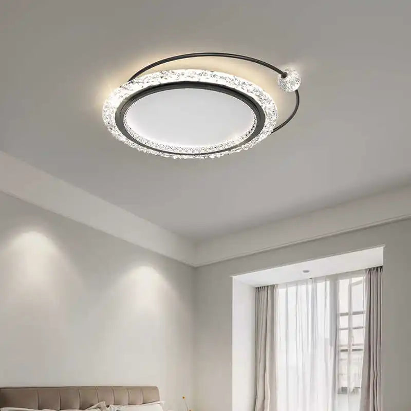 Afralia™ Minimalist Acrylic LED Ceiling Lamp, Gold Chandeliers for Modern Home Decor