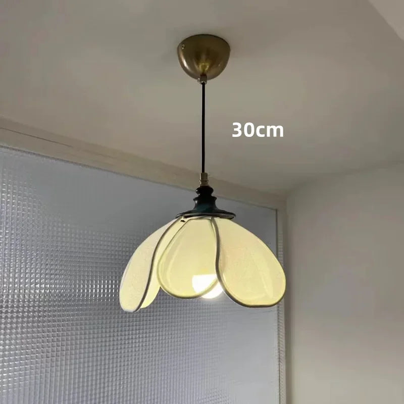 Afralia™ Nordic Creamy E27 LED Pendant Chandelier: French Bedroom Retro Dining Room Lamp