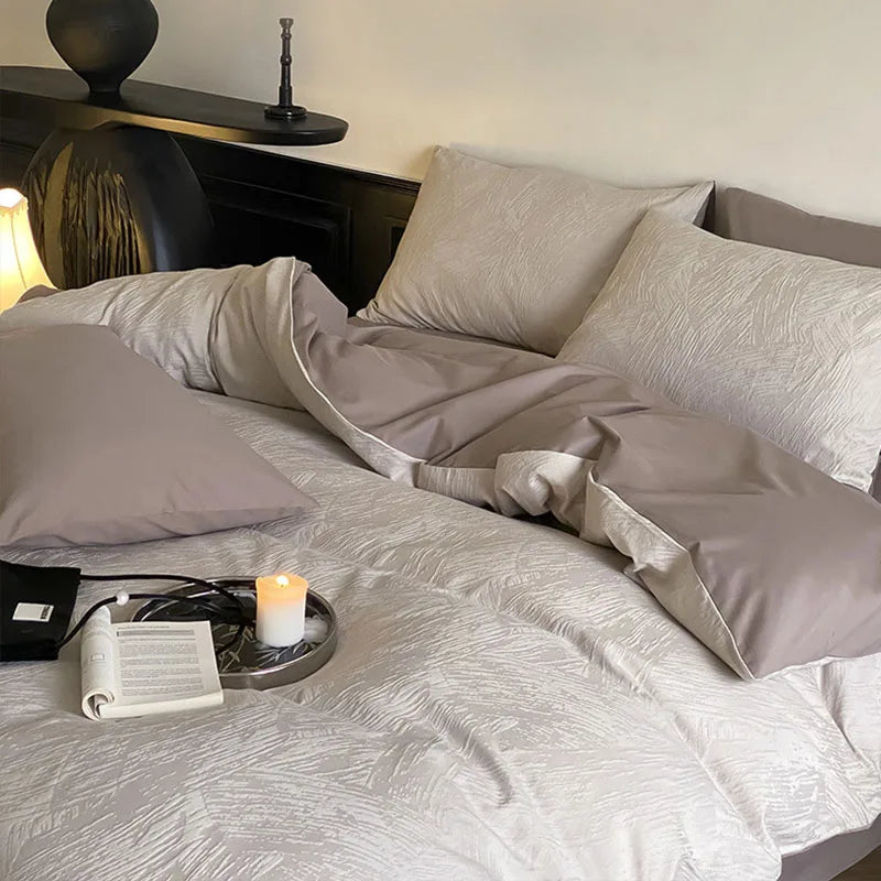 Afralia™ Luxury 100S Pure Cotton Jacquard Bedding Sets for Adults and Children