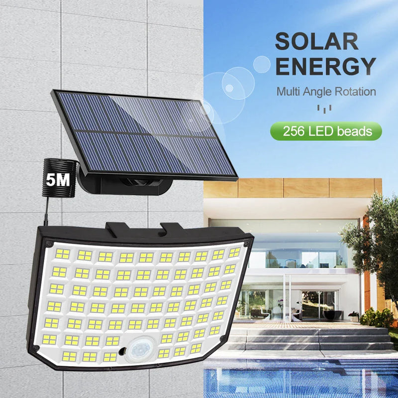 Afralia™ Outdoor Solar LED Security Light - Super Bright Motion Sensor, Waterproof, 3 Modes