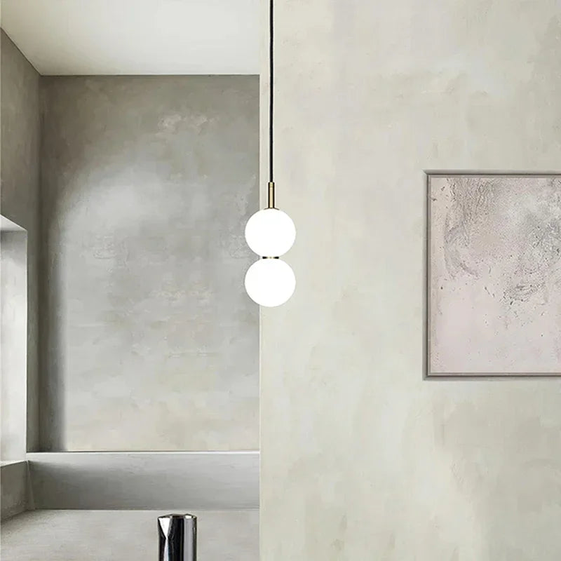 Afralia™ Nordic Glass Pendant Light LED Multihead Smoke Grey Hanging Lamp