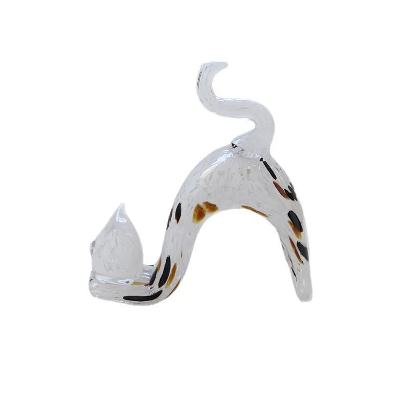Afralia™ Crystal Cat Figurine | Decorative Kitten Statue for Home Decoration