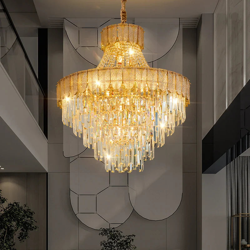 Afralia™ Crystal Chandelier: Luxurious Modern Living Room Villa Light Fixtures