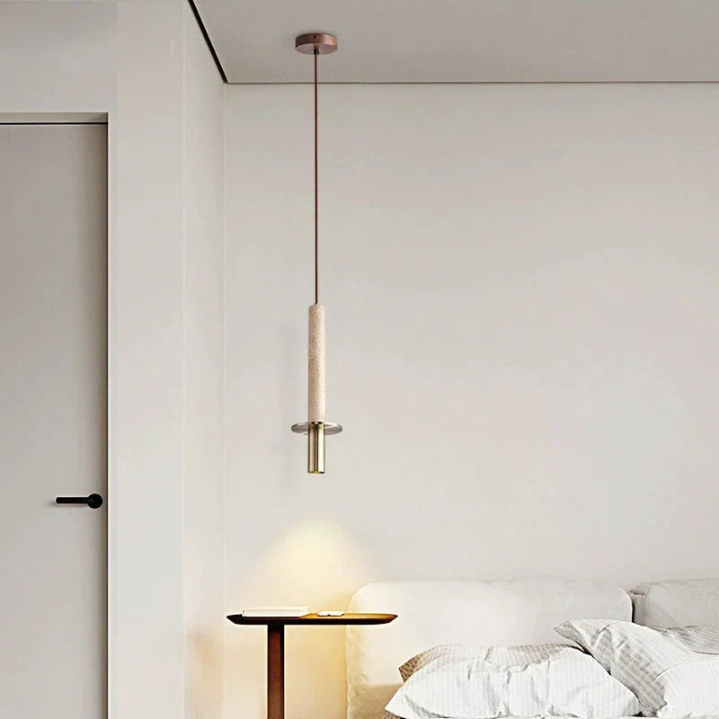 Afralia™ Stone Yellow Black Chandelier - Modern Nordic Bedroom Pendant Lamp