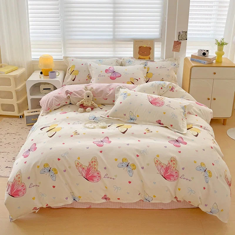 Afralia™ Cotton Printed Bedding Set: Cozy, Breathable, All Seasons Comforter Set