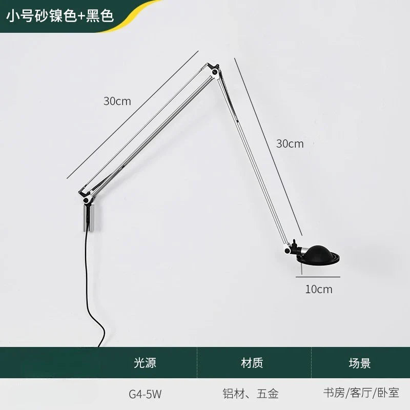 Afralia™ Medieval Rocker Arm Wall Lamp LED G4 Nordic Designer Adjustable Bedside Reading