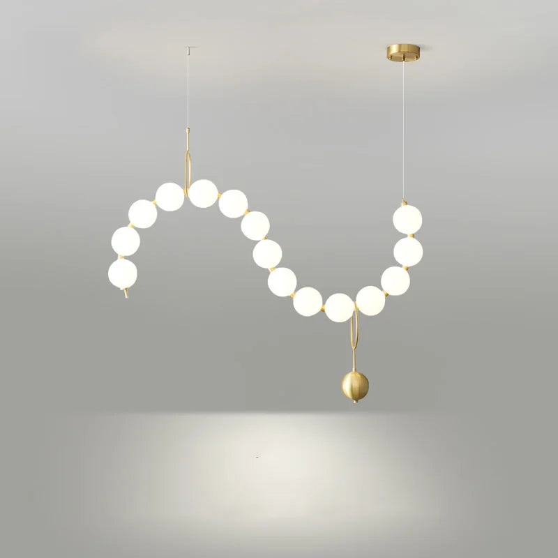 Afralia™ White Acrylic Ball Chandelier: Elegant Lighting for Bedroom, Living Room, Dining Area