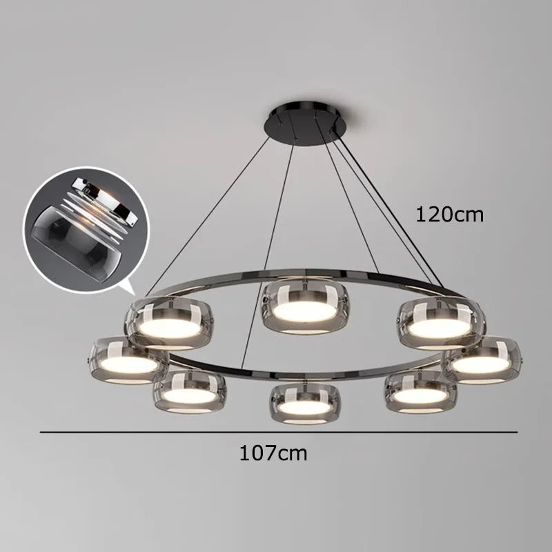 Afralia™ Modern LED Pendant Lights for Living Room & Dining Room Chandeliers