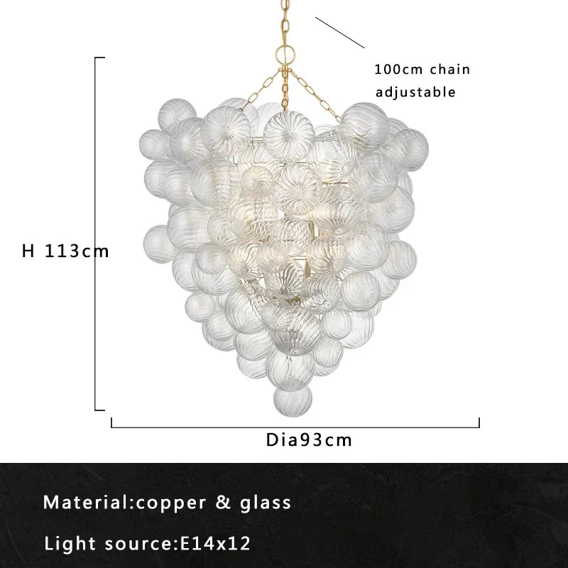 Afralia™ Bubble Glass LED Pendant Light for Nordic Living Room Decor