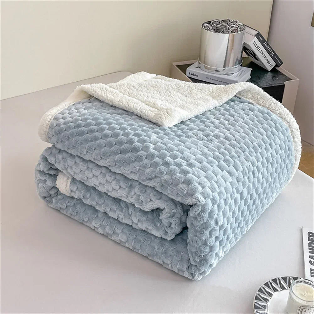 Afralia™ Sherpa Fleece Plush Blanket Throw - Cozy Solid Color BedSheet