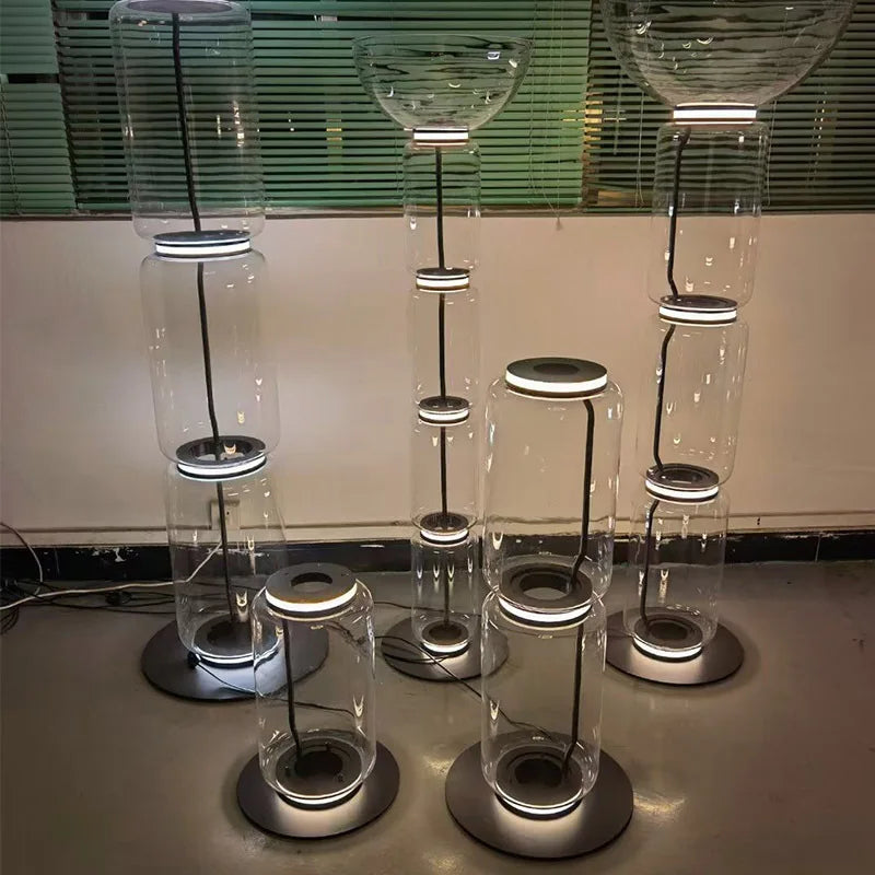 Afralia™ Glass LED Floor Lamp for Modern Interior Decor