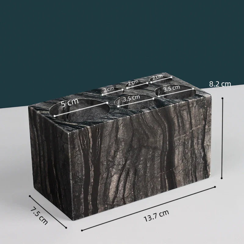 Marble Toothbrush Holder Cup Mug for Family Bathroom by Afralia™