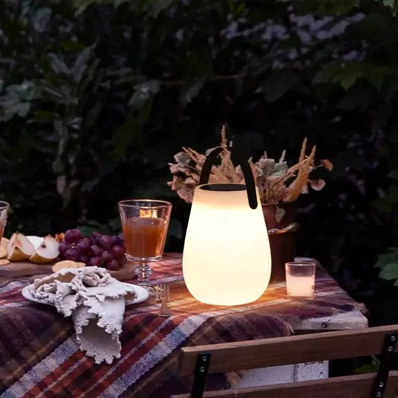 Afralia™ Solar Powered LED Tabletop Lantern with USB Rechargeable Battery