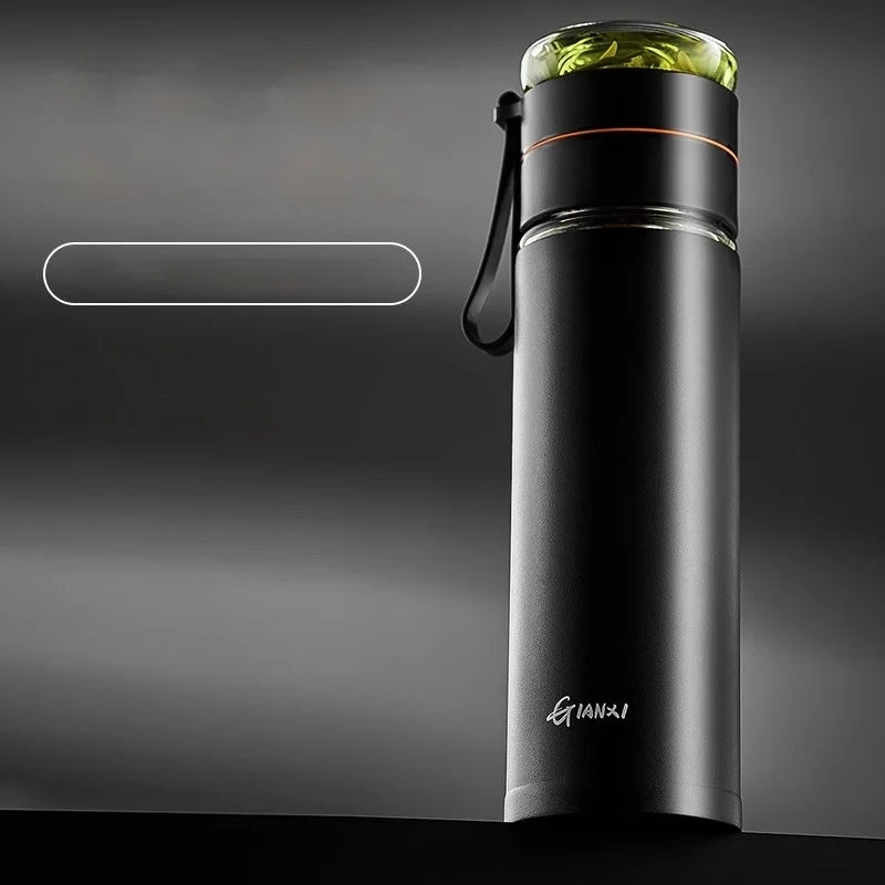 Afralia™ Stainless Steel Tea Separation Vacuum Flask Business Style