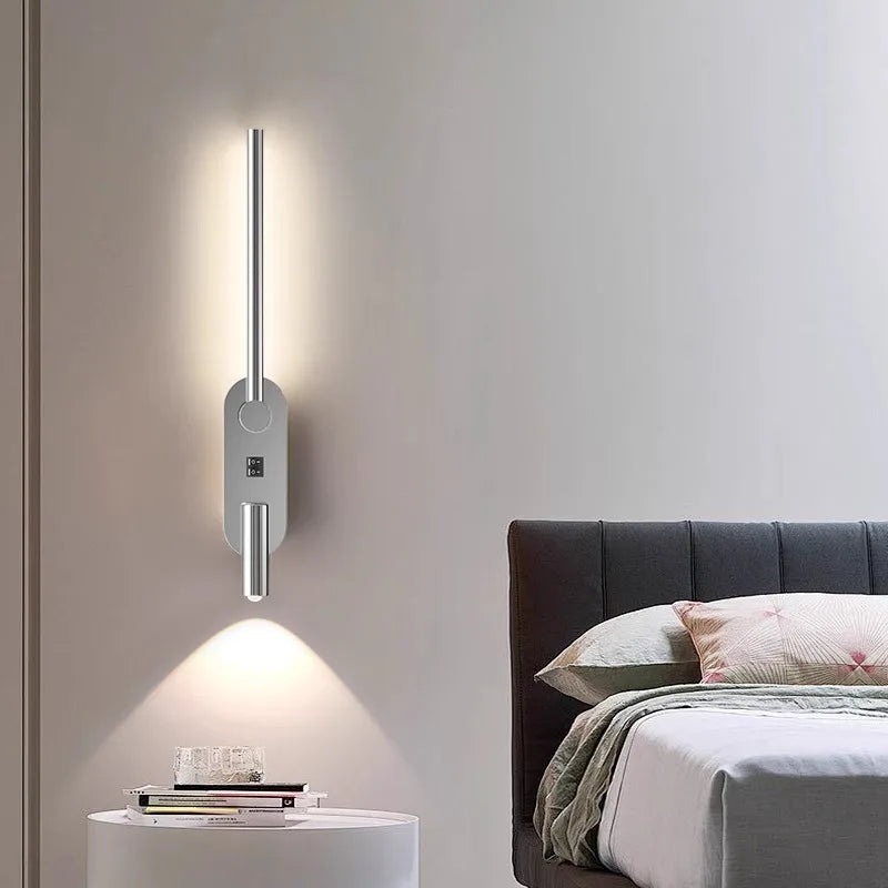 Afralia™ Modern LED Wall Lamp Bedroom Spotlight Rotating Living Room Decor